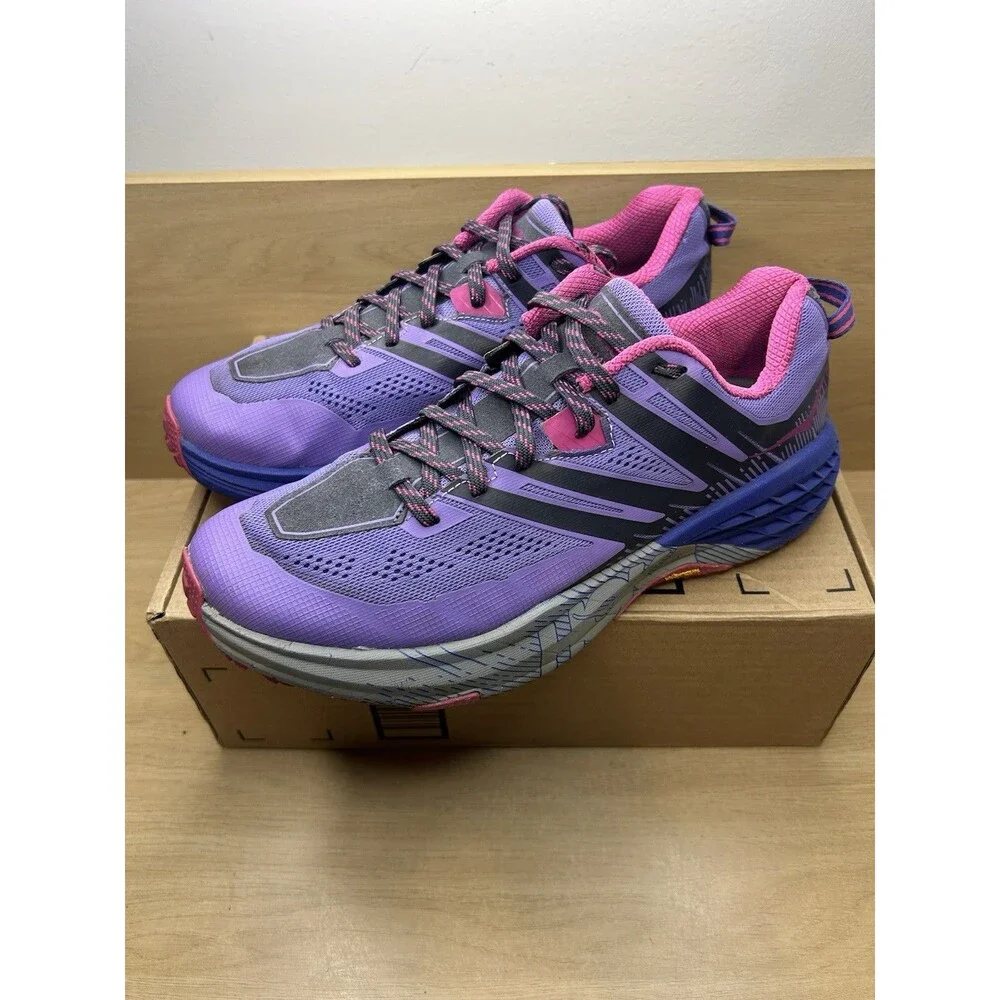 Hoka One One Women's Speedgoat 3 Purple Vibram Trial Running Shoes Size 11 - Picture 3 of 13